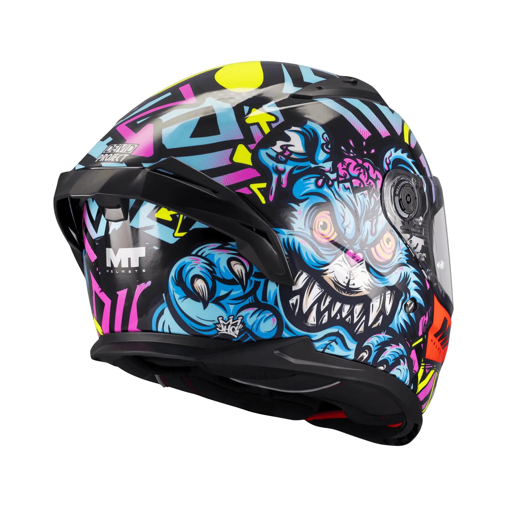 Casca integrala MT Braker SV Crazy Teddy B7 (ochelari soare integrati) – tip viziera: MT-V-28B – DKS435 – punctaj maxim SHARP Test – 5 stele S (55/56cm)