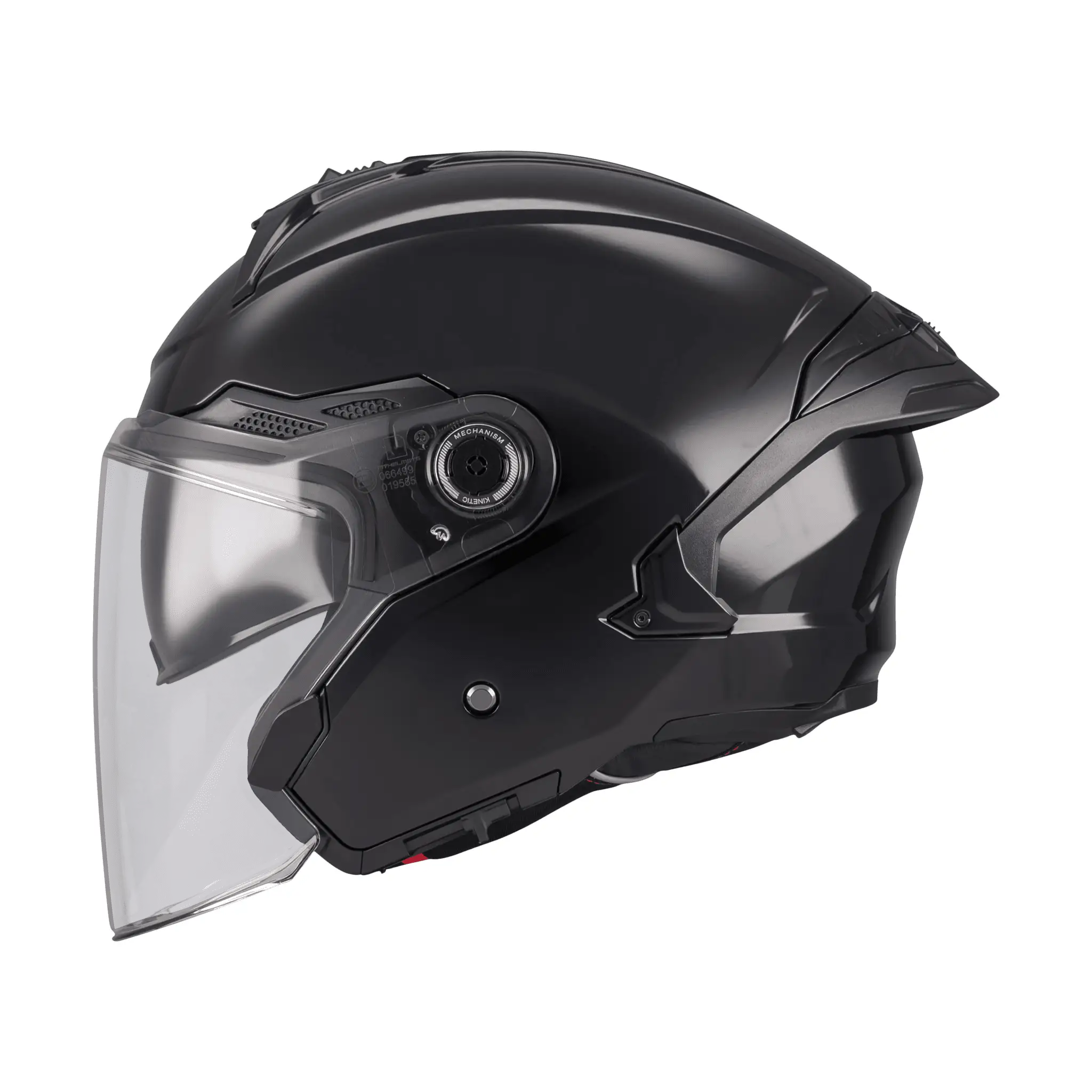 Casca open face motociclete MT Cosmo SV Pure A1 negru lucios (ochelari soare integrati) – tip viziera: MT-V-37 XS (53/54cm)