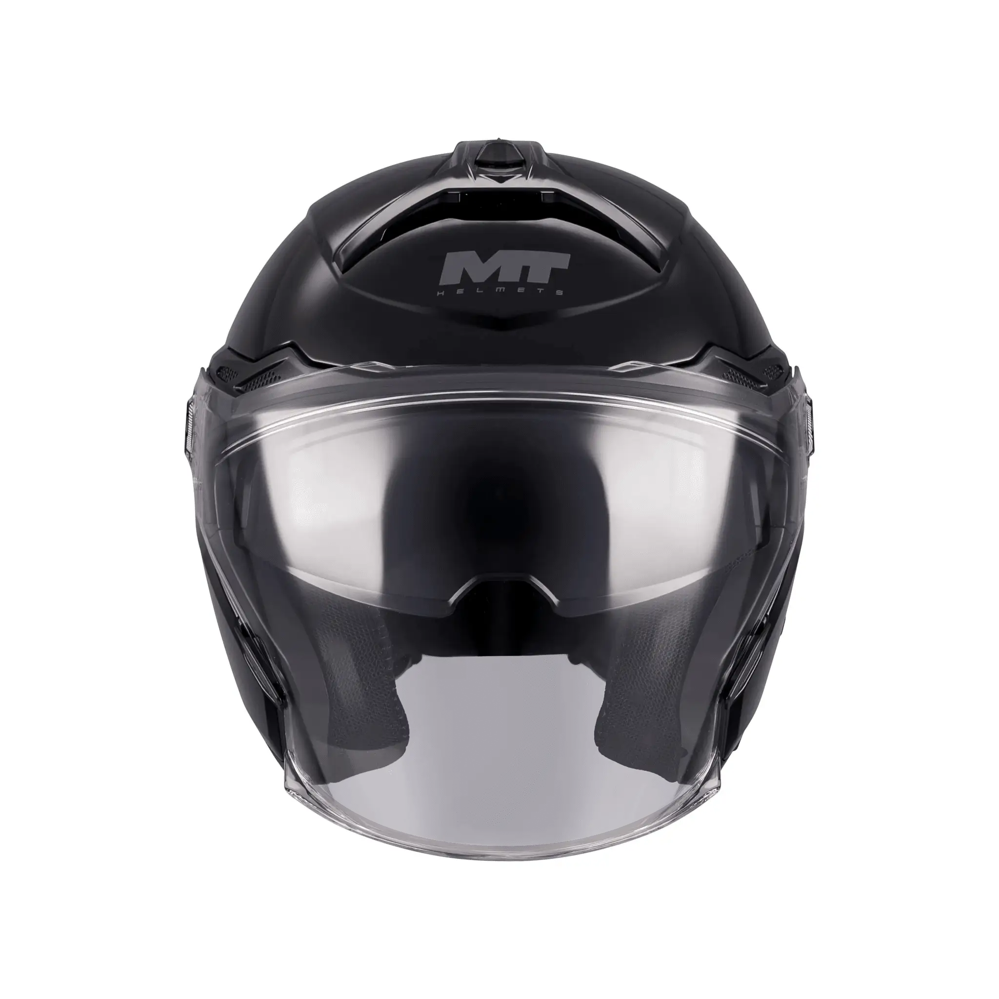Casca open face motociclete MT Cosmo SV Pure A1 negru lucios (ochelari soare integrati) – tip viziera: MT-V-37 XS (53/54cm)
