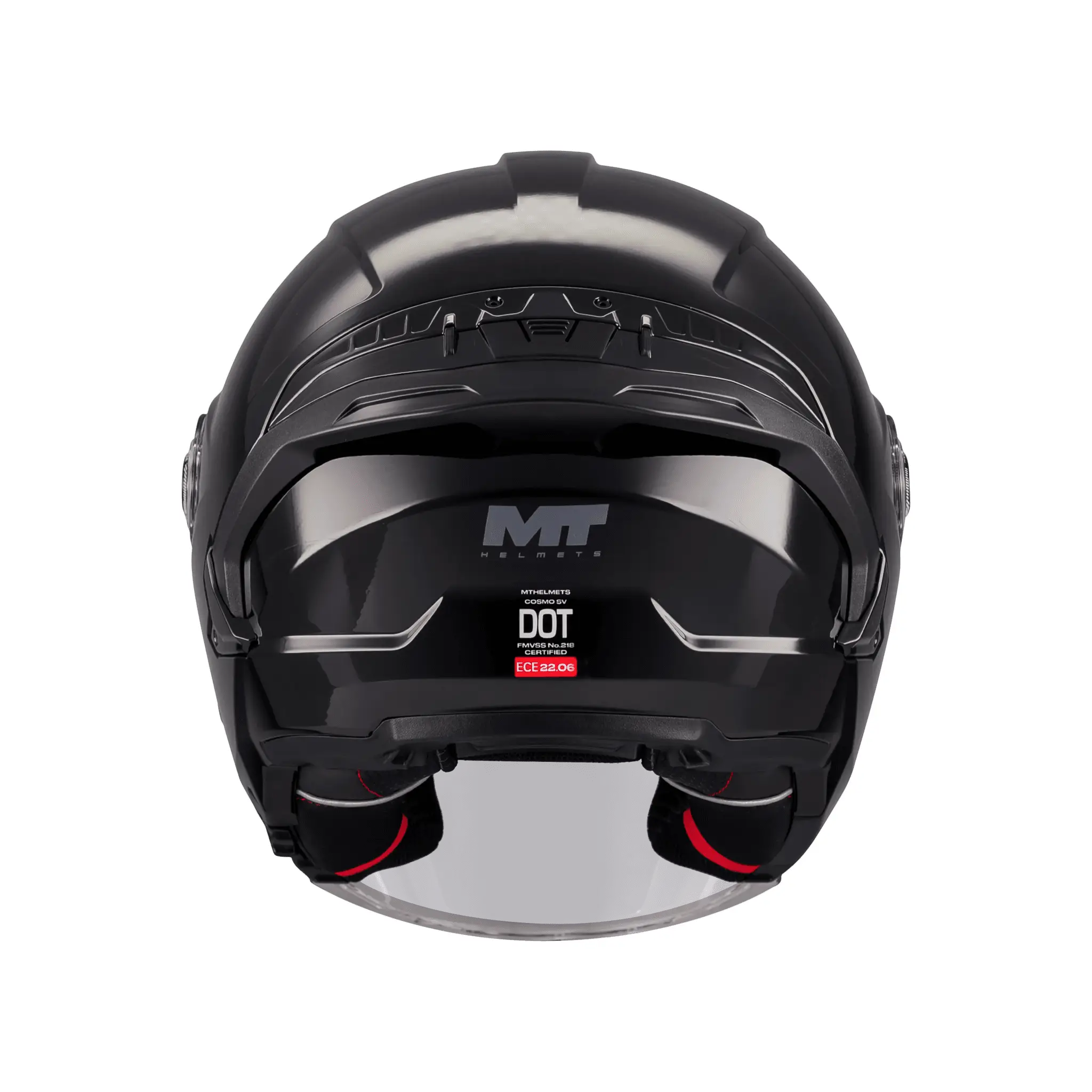 Casca open face motociclete MT Cosmo SV Pure A1 negru lucios (ochelari soare integrati) – tip viziera: MT-V-37 XS (53/54cm)