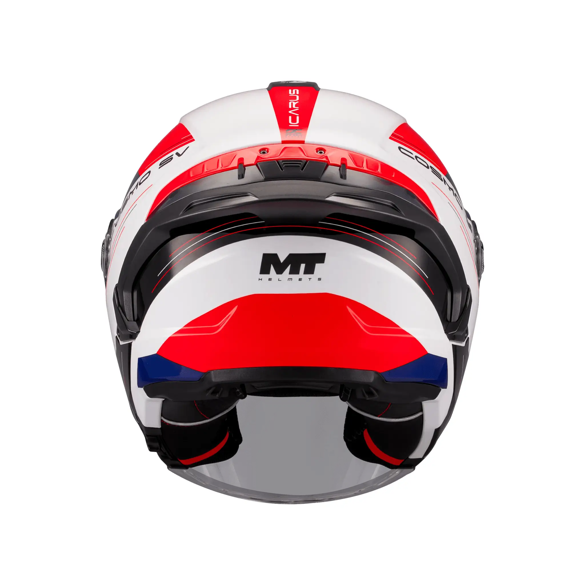 Casca open face motociclete MT Cosmo SV Icarus A5 rosu lucios (ochelari soare integrati) – tip viziera: MT-V-37 S (55/56cm)