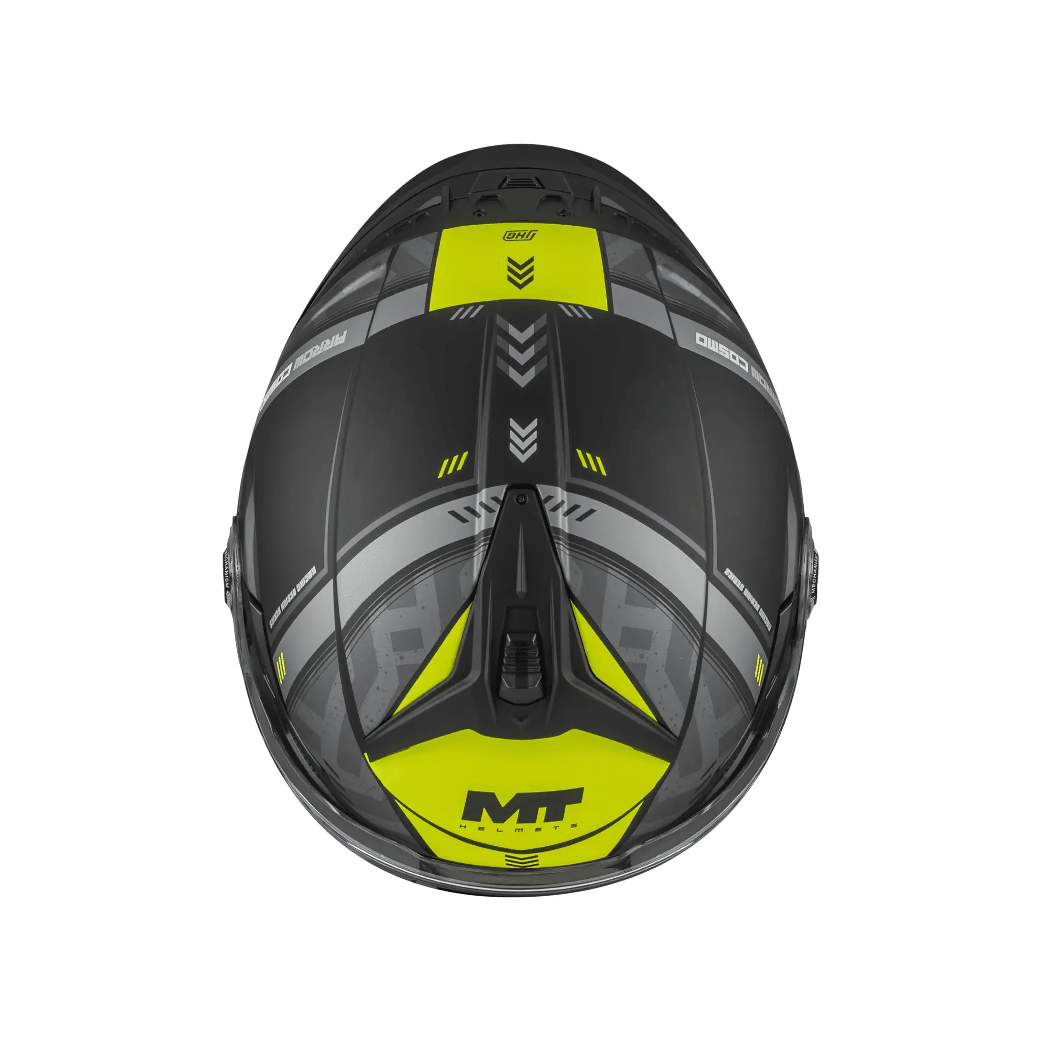Casca open face motociclete MT Cosmo SV Arrow B3 galben fluor mat (ochelari soare integrati) – tip viziera: MT-V-37 S (55/56cm)