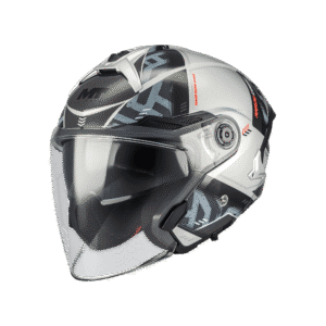Casca open face motociclete MT Cosmo SV Arrow C2 gri lucios (ochelari soare integrati) – tip viziera: MT-V-37 XS (53/54cm)