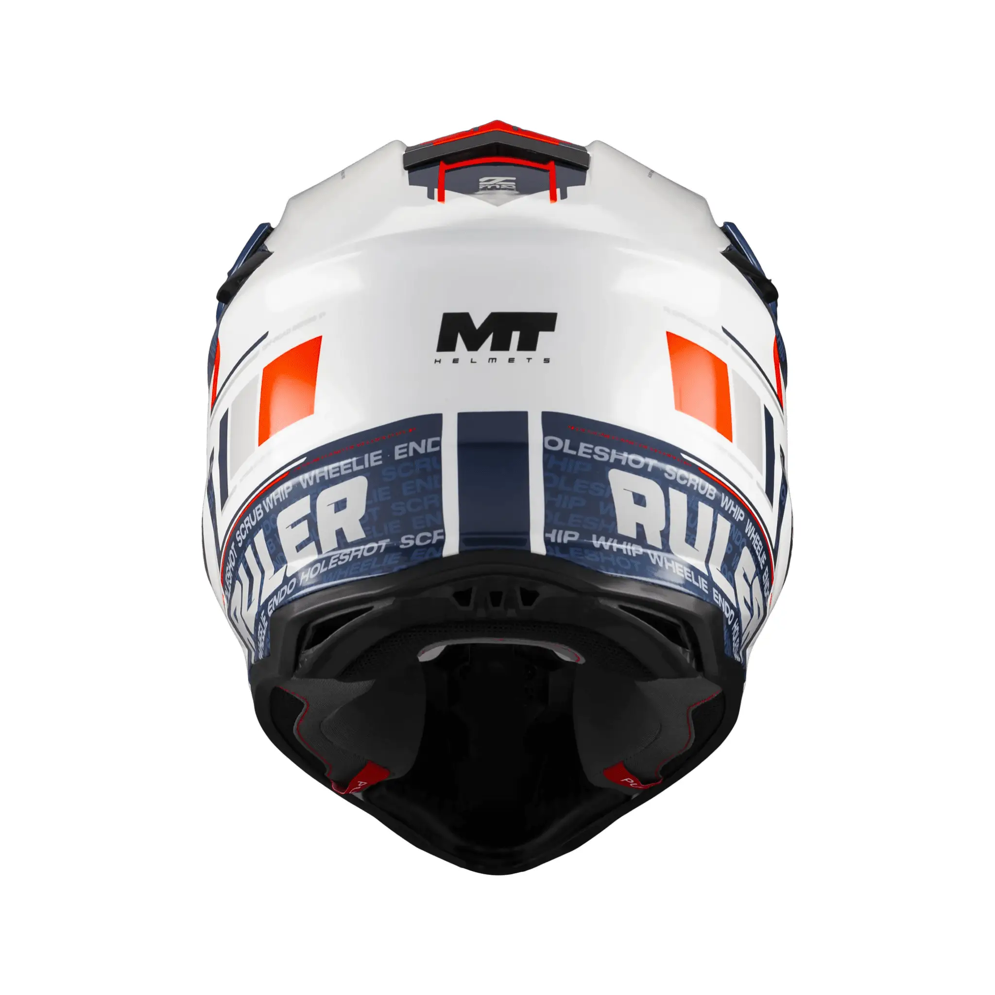Casca enduro/offroad MT model Falcon S Ruler A15 alb lucios S (55/56cm)