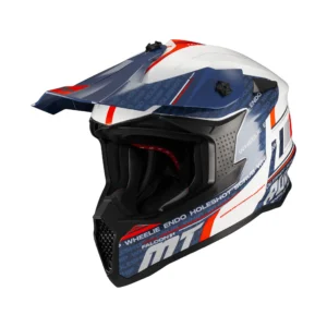 Casca enduro/offroad MT model Falcon S Ruler A15 alb lucios XS (53/54cm)