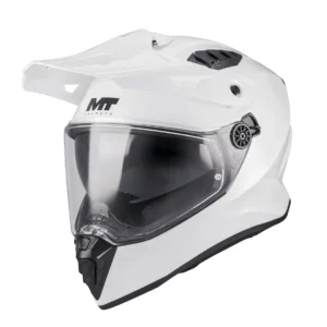 Casca touring/adventure MT model Track SV Pure A0 alb lucios – tip viziera: HS 12 XS (53/54cm)