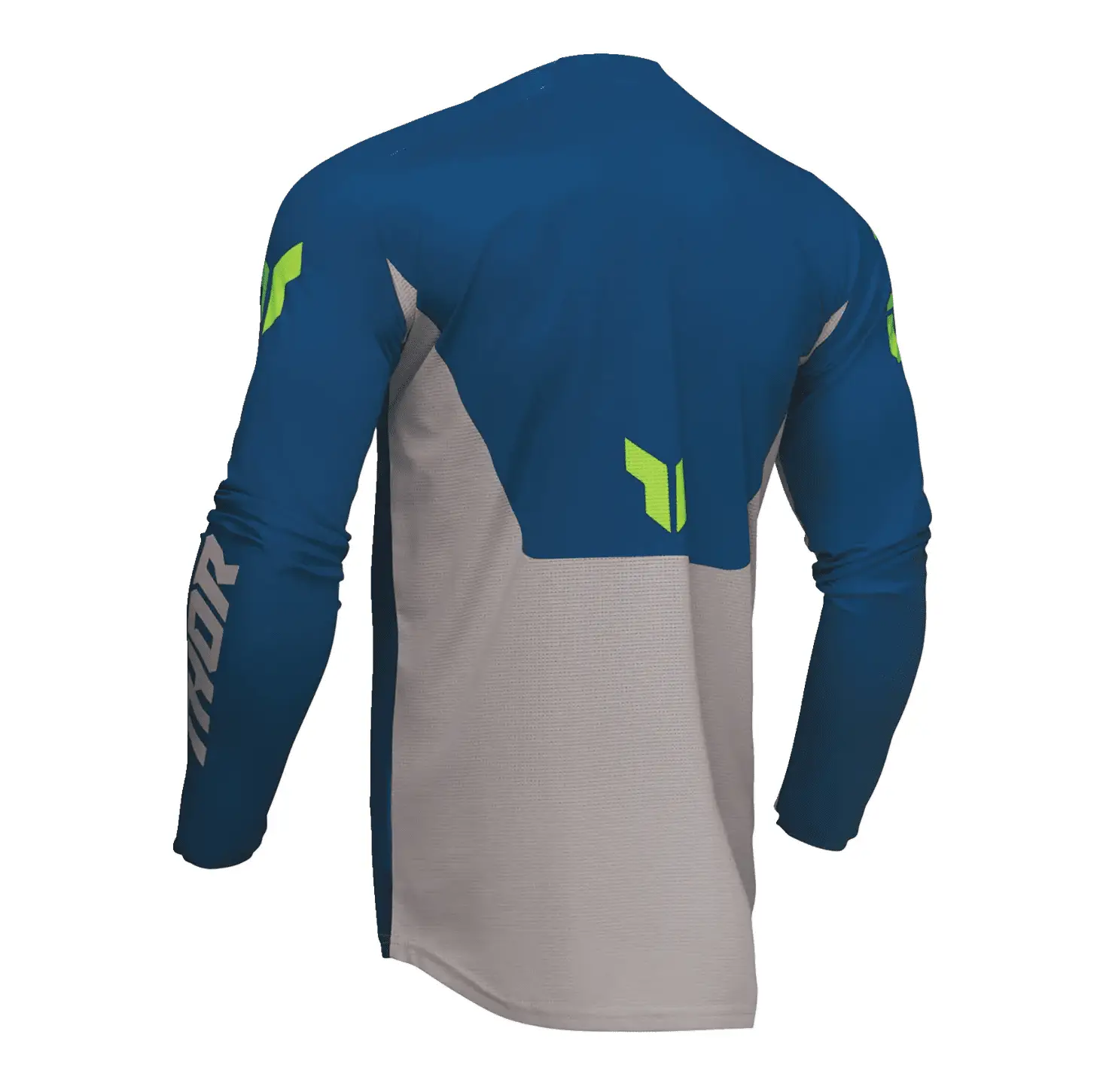 Tricou (bluza) cross-enduro Thor model Launchmode Forge culoare: albastru/gri/galben fluor