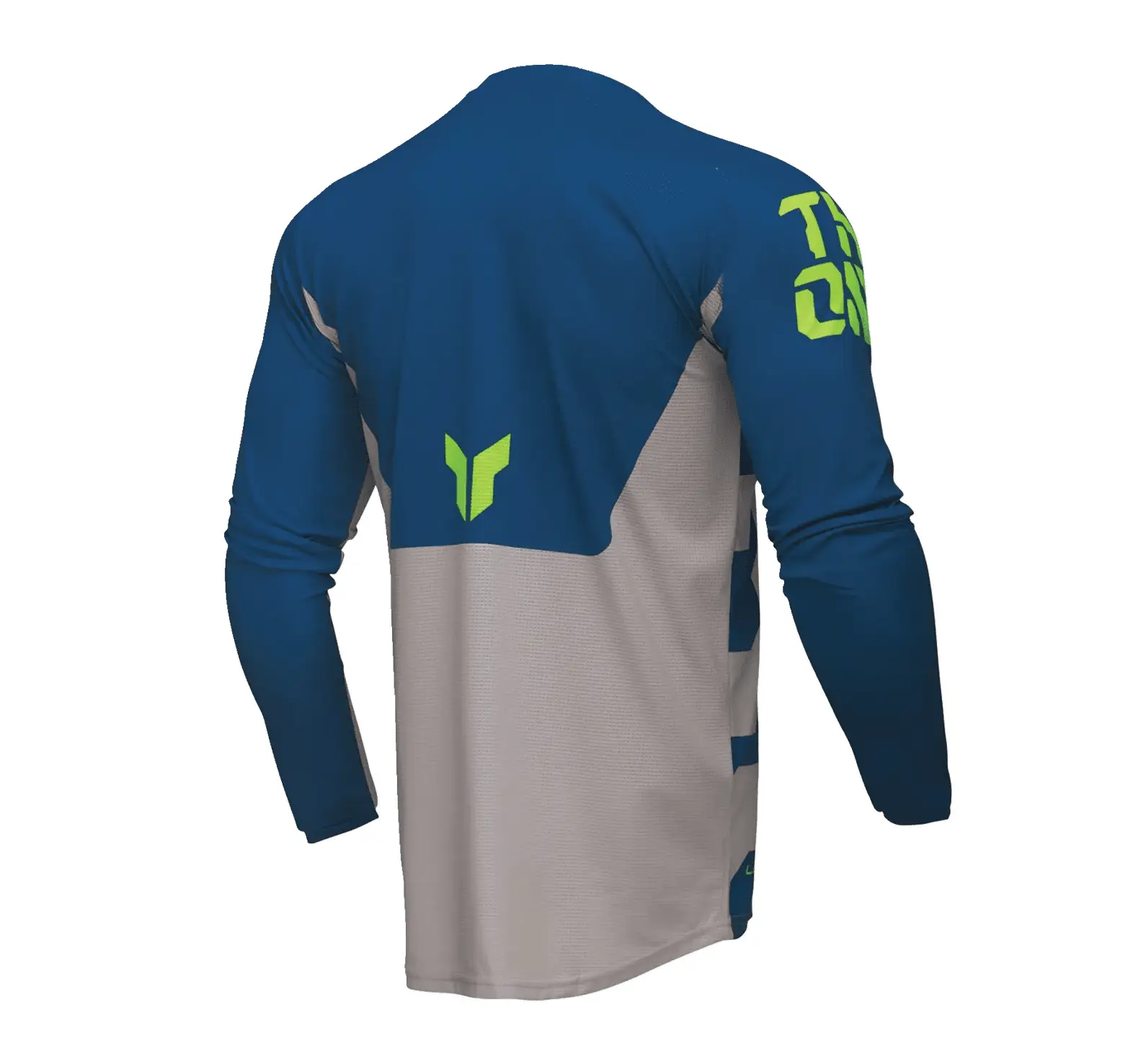 Tricou (bluza) cross-enduro Thor model Launchmode Forge culoare: albastru/gri/galben fluor