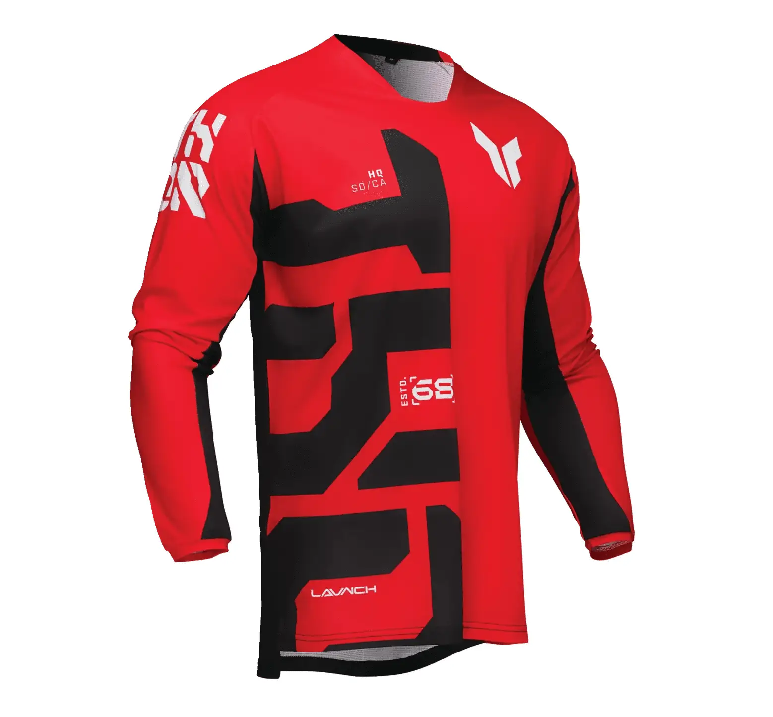 Tricou (bluza) cross-enduro Thor model Launchmode Forge culoare: negru/alb/rosu