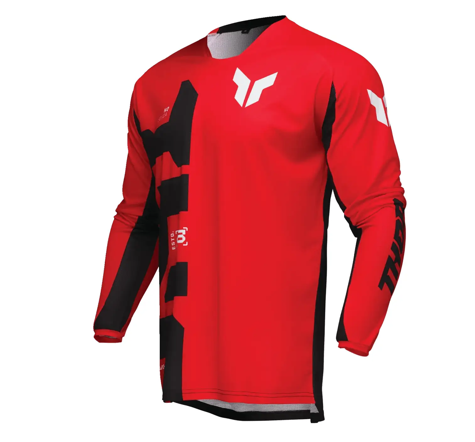 Tricou (bluza) cross-enduro Thor model Launchmode Forge culoare: negru/alb/rosu