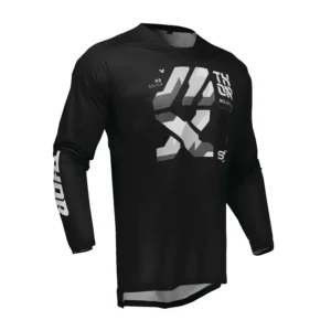 Tricou (bluza) cross-enduro Thor model Launchmode Forge culoare: negru/alb/gri