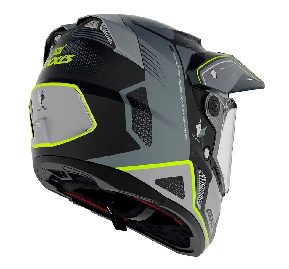 Casca adventure/touring/off road Axxis model Wolf DS Roadrunner B2 gri lucios – tip viziera: MT-V-20 XL (61/62cm)
