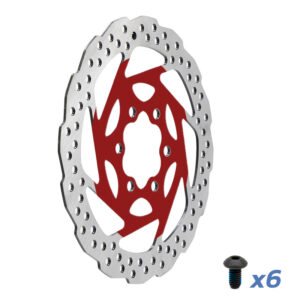 Disc de frana trotineta electrica EWD003 140mm Rosu
