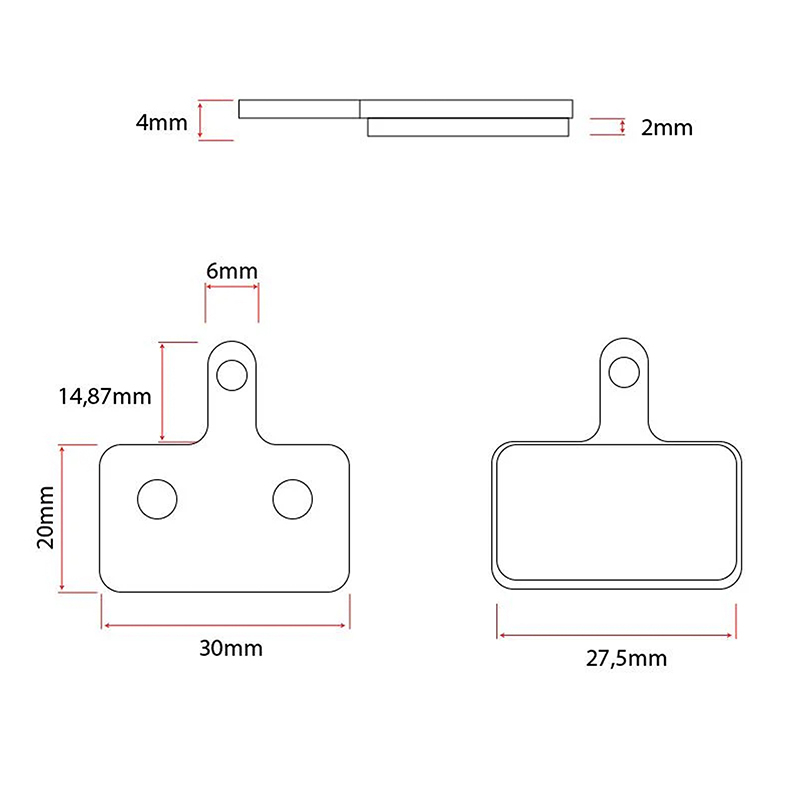 Placute de frana ceramice trotineta electrica Ewheel RT004-C - Set 2 Buc