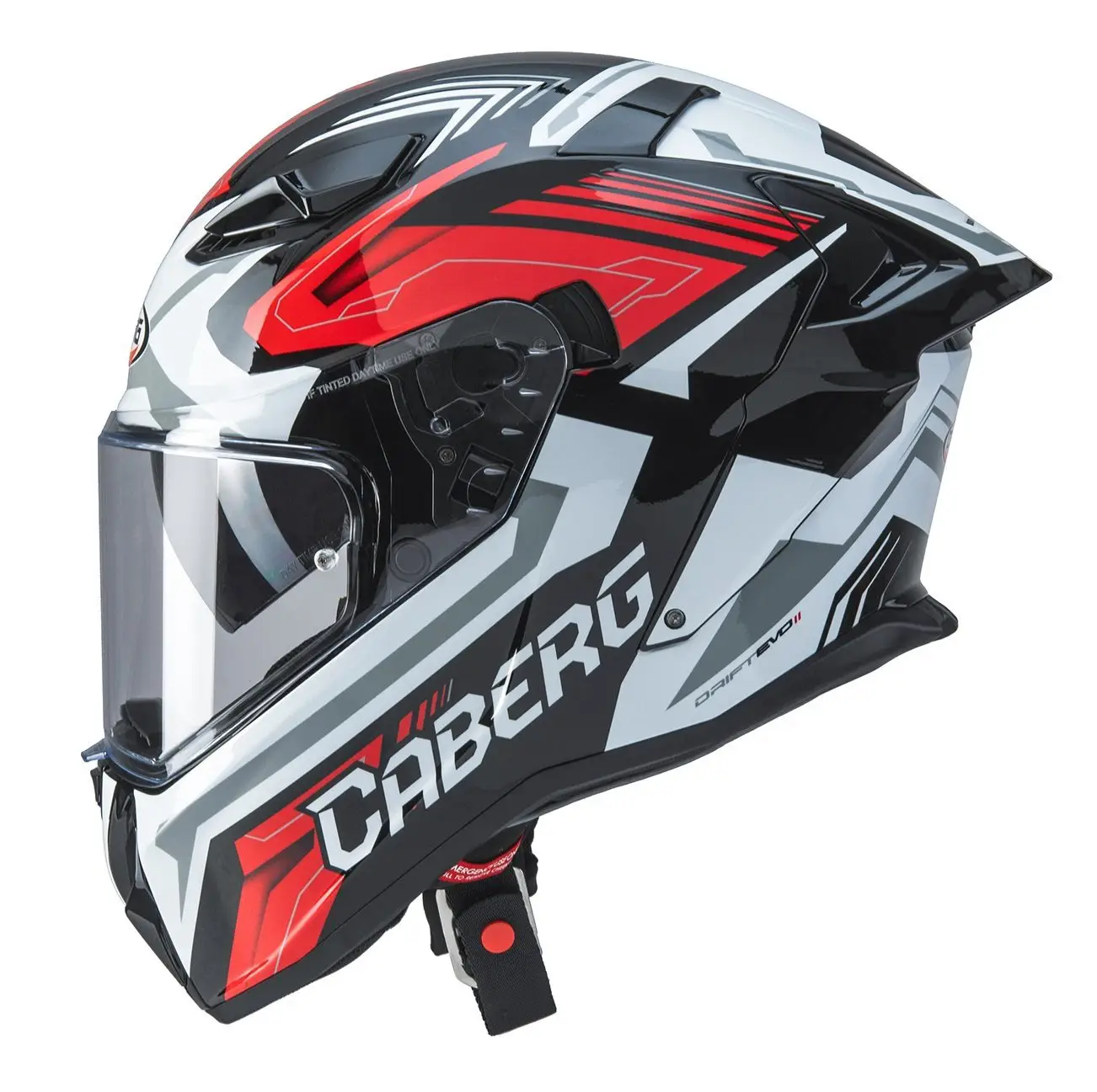 Casca integrala Caberg model Drift Evo II SV Jarama G0 negru/alb/rosu lucios Pinlock ready – lentila Pinlock inclusa XS (53/54cm)