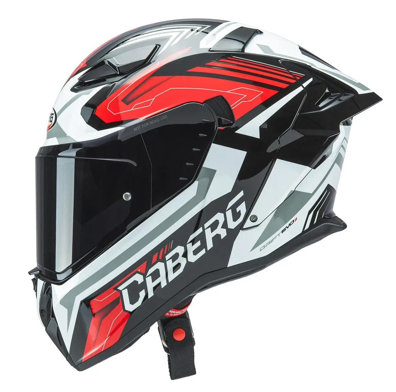 Casca integrala Caberg model Drift Evo II SV Jarama G0 negru/alb/rosu lucios Pinlock ready – lentila Pinlock inclusa XS (53/54cm)