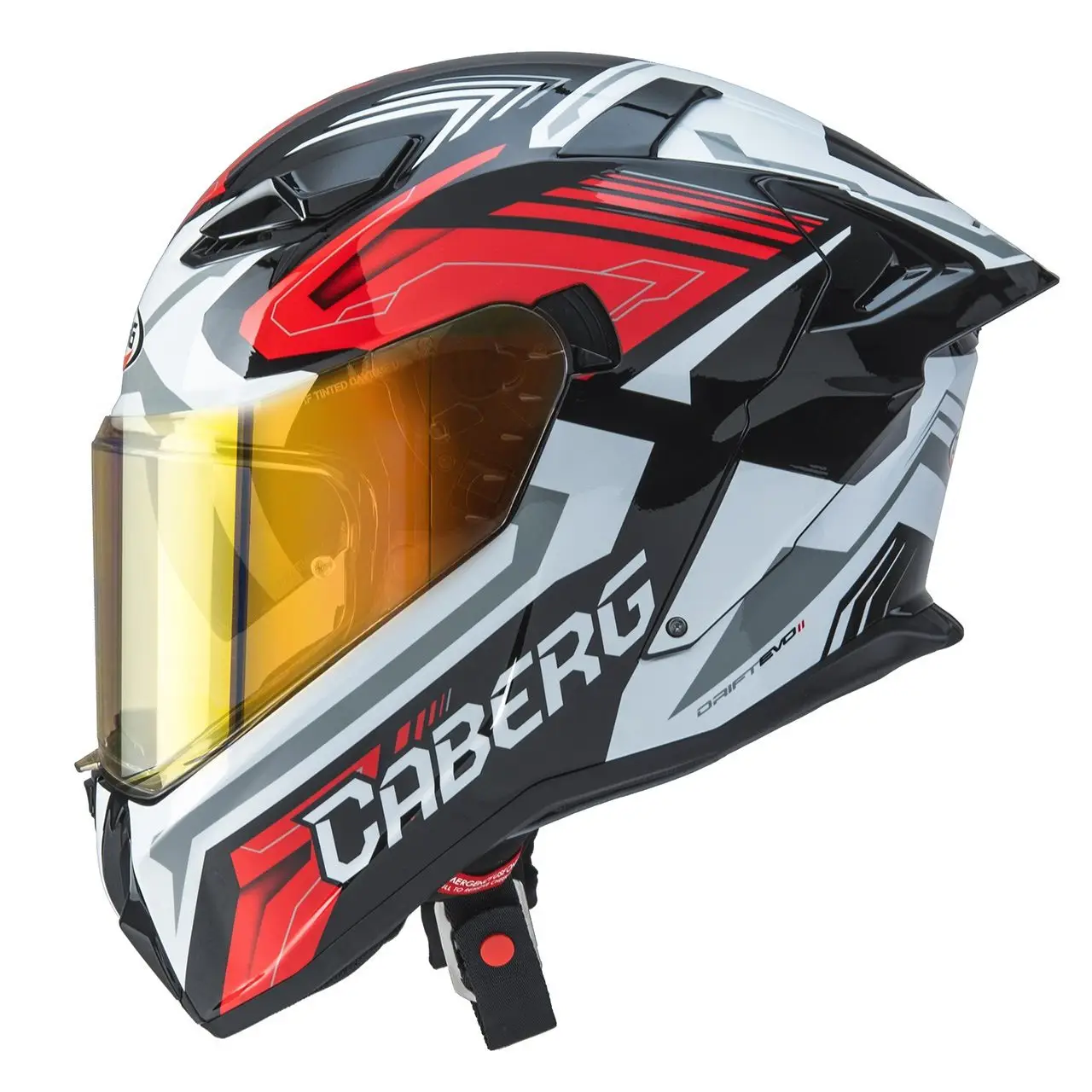 Casca integrala Caberg model Drift Evo II SV Jarama G0 negru/alb/rosu lucios Pinlock ready – lentila Pinlock inclusa XS (53/54cm)