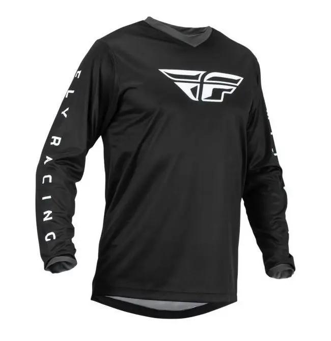 Tricou (bluza) cross-enduro Fly Racing model F-16 culoare: negru/alb