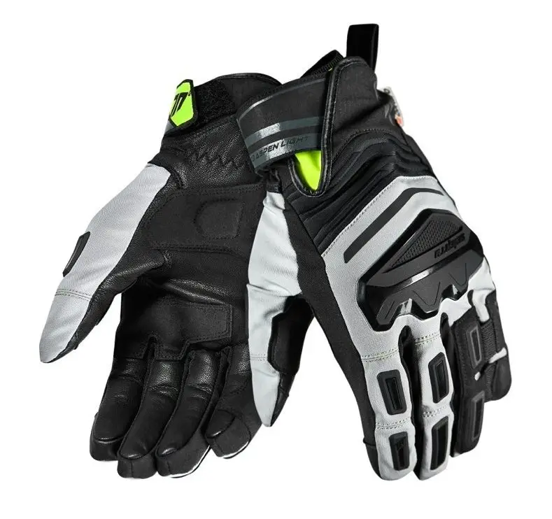 Manusi barbati Touring/Adventure iarna Seventy model SD-T13 Aspen Light gri/galben fluor - WinterTex, M (8 cm)