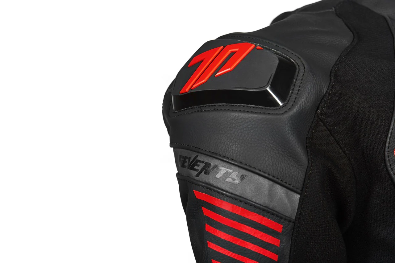 Geaca (jacheta) motociclete barbati Racing Seventy all season/iarna model SD-JL24 Spoiler culoare: negru/rosu, 4XL