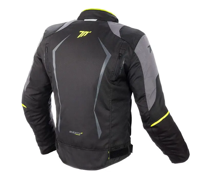 Geaca (jacheta) motociclete barbati Racing Seventy vara/iarna model SD-JR47 culoare: negru/galben fluor 4XL