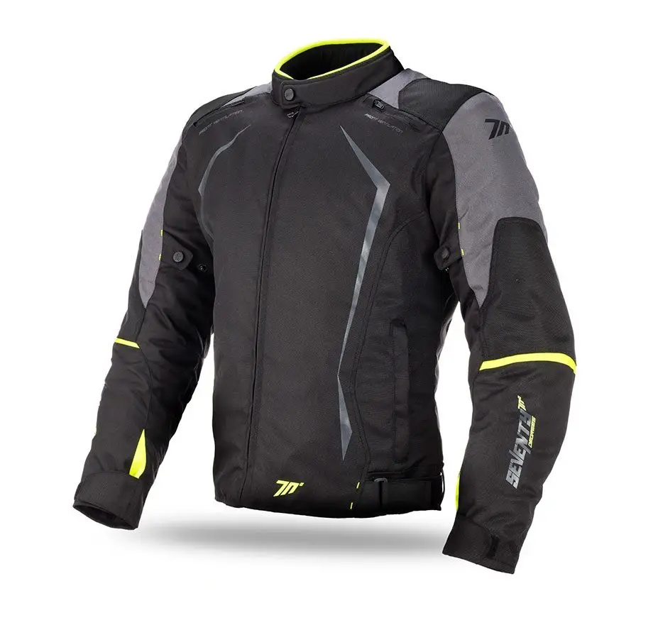 Geaca (jacheta) motociclete barbati Racing Seventy vara/iarna model SD-JR47 culoare: negru/galben fluor 4XL