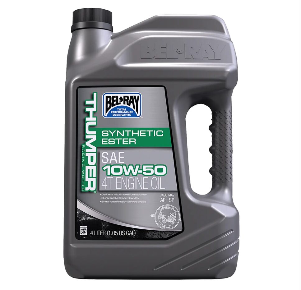 Ulei 10W50 BelRay Thumper Racing Synthetic Ester Blend 4T 4 Litri - full-sintetic