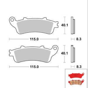 Set placute frana spate Brembo 07HO43SP - Honda NT 650-700 Deauville - VFR 800 - CBR 1100 Super Blackbird - VTX 1800