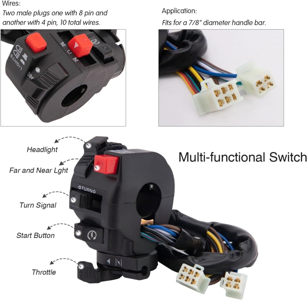 Instalatie electrica scuter GY6 50cc (9 in 1)