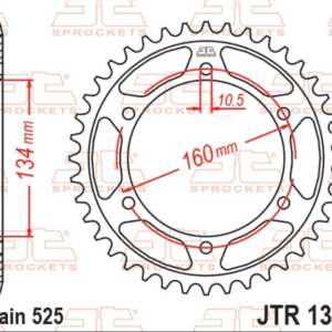 Pinion spate 45 dinti pas lant 525 - Honda CBR 600 F (01-07) - CBR 600 RR (03-16) - CBR 600 RRA Sport (09-16) 4T LC 600cc