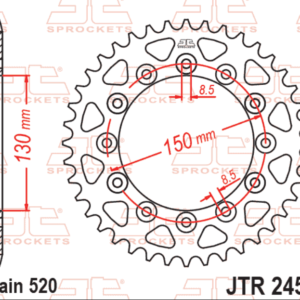 Pinion spate 47 dinti pas lant 520 - Honda XL - XR 350-500-600 (78-87) - Yamaha WR 250 - 450 (08-19)