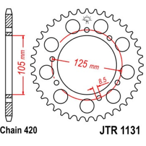 Pinion spate 53 dinti pas lant 420 - Derbi Senda R - Senda R X-Race - R X-Treme - SM X-Race - SM X-Treme - Gilera RCR - SMT 2T 50cc