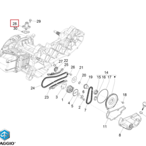 Intinzator lant distributie original Piaggio Liberty iGet (17-19) - Typhoon (12-22) - Zip (18-20) - Vespa Primavera Mickey Mouse (23) 4T AC 50cc