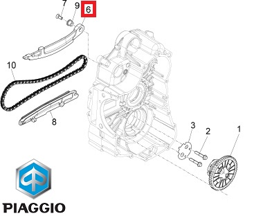 Patina fixa distributie originala Gilera Nexus 500cc - Piaggio Beverly - MP3 - X8 - X9 - X9 Evolution - X Evo 400-500cc