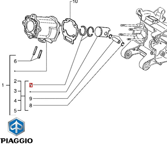 Set segmenti originali Gilera Runner FXR (97-02) 2T - Piaggio Hexagon LXT (98-99) 2T 180cc diametru 65.60 mm