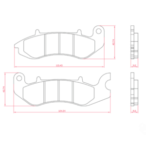 Set placute frana fata - Benelli BN - Leoncino - TNT - Keeway City Blade - RKF - TX - TXR - Vieste - QJ Motor SRK - TRX 125cc (RMS)