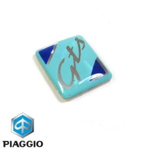 Emblema scris "GTS" originala ornament cromat aripa fata Vespa GTS - GTS Super - GTS Super Sport - GTS Touring 125-250-300cc