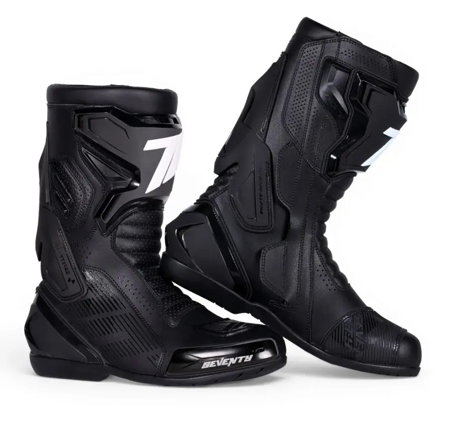 Ghete (cizme) moto Racing Unisex Seventy model SD-BR26 Alpha culoare: negru/alb 41