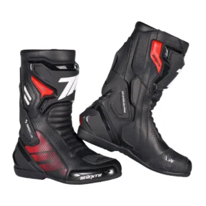 Ghete (cizme) moto Racing Unisex Seventy model SD-BR26 Alpha culoare: negru/rosu/alb 46