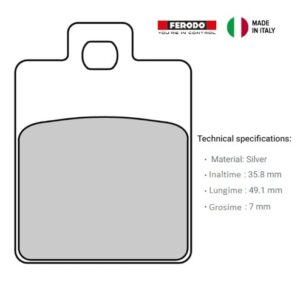 Placute frana Piaggio - Sym (Ferodo Argento)