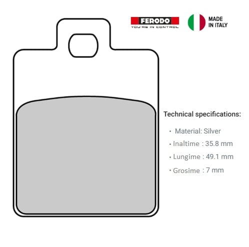 Placute frana Piaggio - Sym (Ferodo Argento)