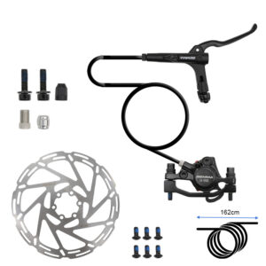 Kit frana hidraulica spate bicicleta, etrier cu 4 pistoane, maneta 1,62 m, disc de 180 mm