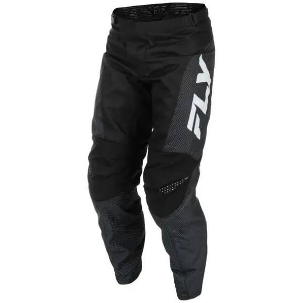 Pantaloni motociclete cross-enduro Fly Racing model F-16 culoare: negru/gri/alb 36 (XXL)