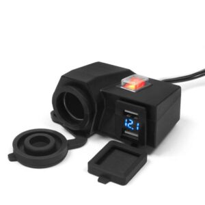 Echipament electric Priza pentru bricheta 4 RIDE DC 12-24V; DC 5V/3.1A (cu un comutator; Motocicleta; Priza suplimentara USB)