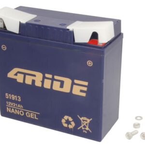 Acumulator Gel/Pornire 4 RIDE 12V 21Ah 300A R+ Fara intretinere 184x80x171mm Pornit 51913 pentru BMW K, R 750-1600 1990-2017