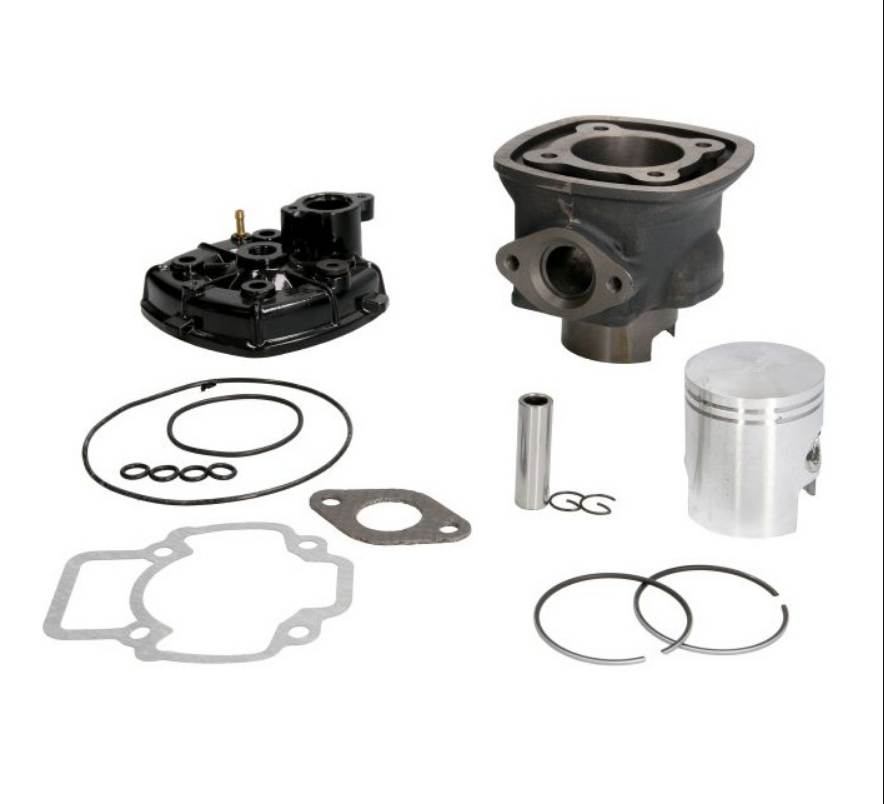 Set motor + chiulasa Aprilia SR Factory (03-09) - Gilera DNA - Runner - Piaggio NRG MC3 - Zip 2T LC 70cc D47mm bolt 12 (4 colturi)