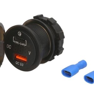 Echipament electric Gniazdo USB 4 RIDE DC 12-24V; DC 5V/3.6A (Motocicleta; Priza suplimentara de tip C.)