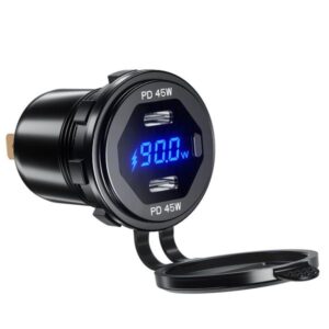Priza 2xusb; incarcator; tip c 4 RIDE (90W, culoare negru)