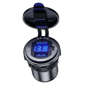 Priza 2xusb qc3.0; tipuri 4 RIDE (18W, culoare negru)