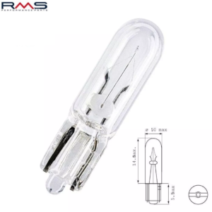 Bec bord 12V 1.2W T5 halogen - lumina alba